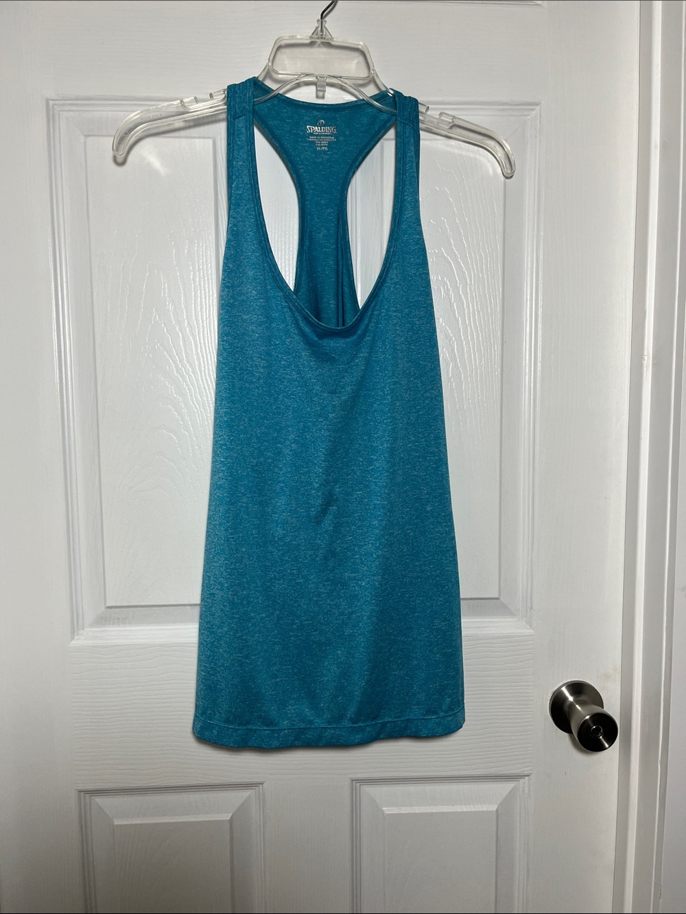 Spalding Heathered Turquoise Racerback Tank Top